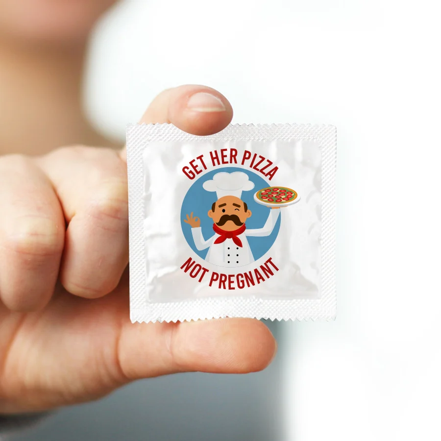 Get Her Pizza Not Pregnant Condom - Image 2