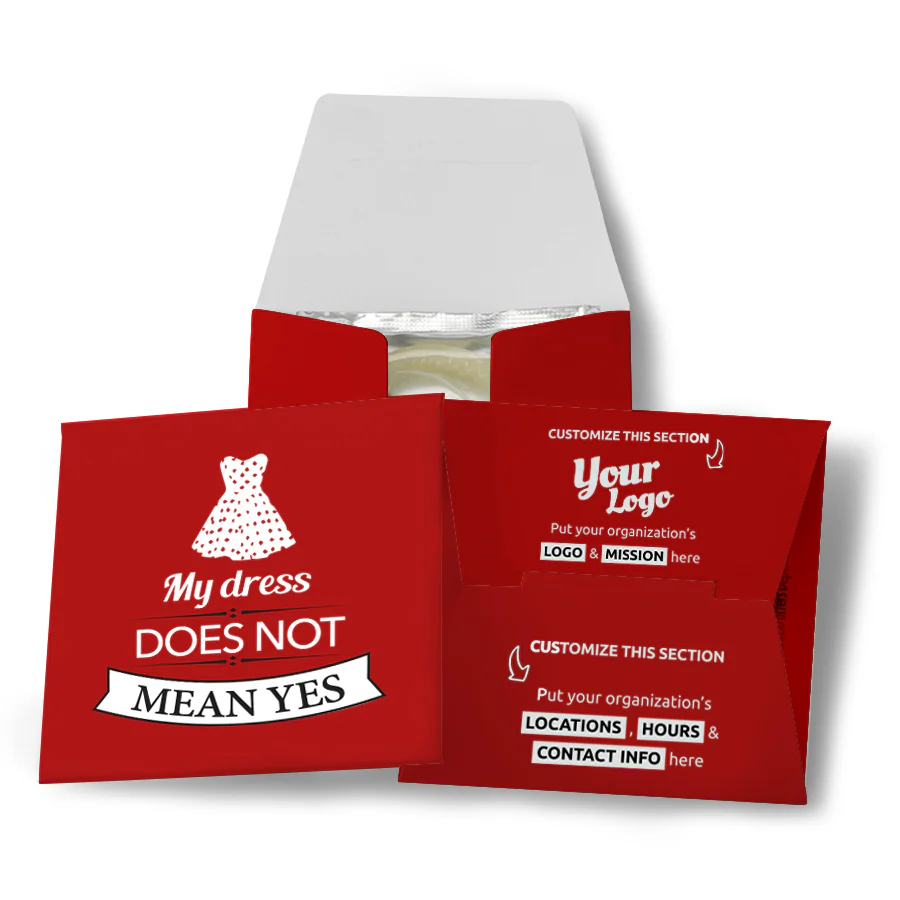 My Dress Does Not Mean Yes Condom Wallet