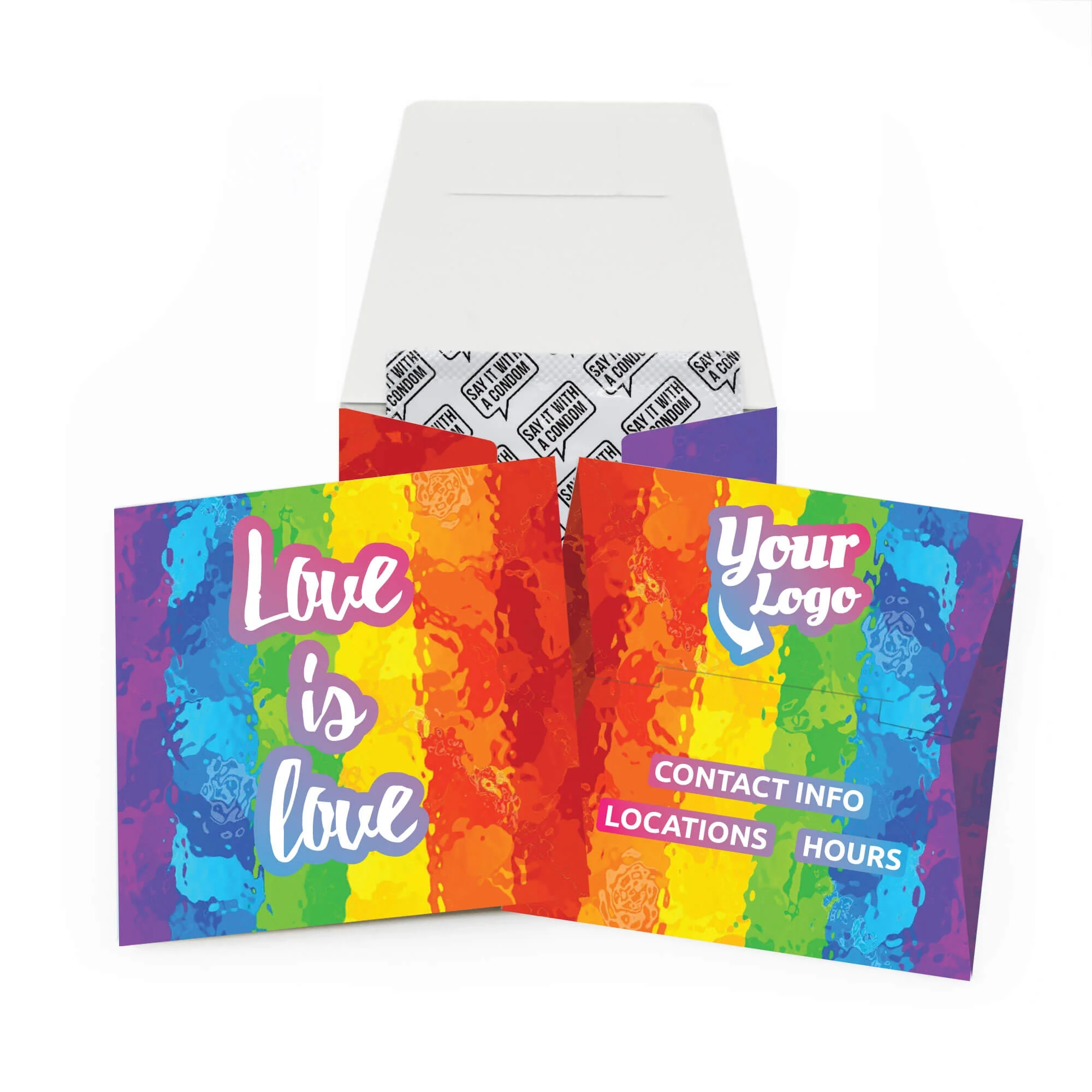 Gay Pride Painted Condom Wallet - Image 2