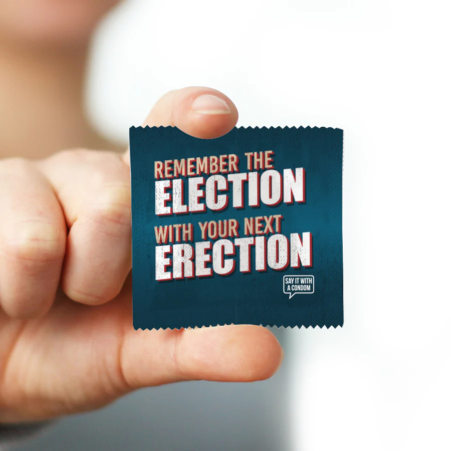 Remember The Election With Your Next Erection Foil Condom - Image 2