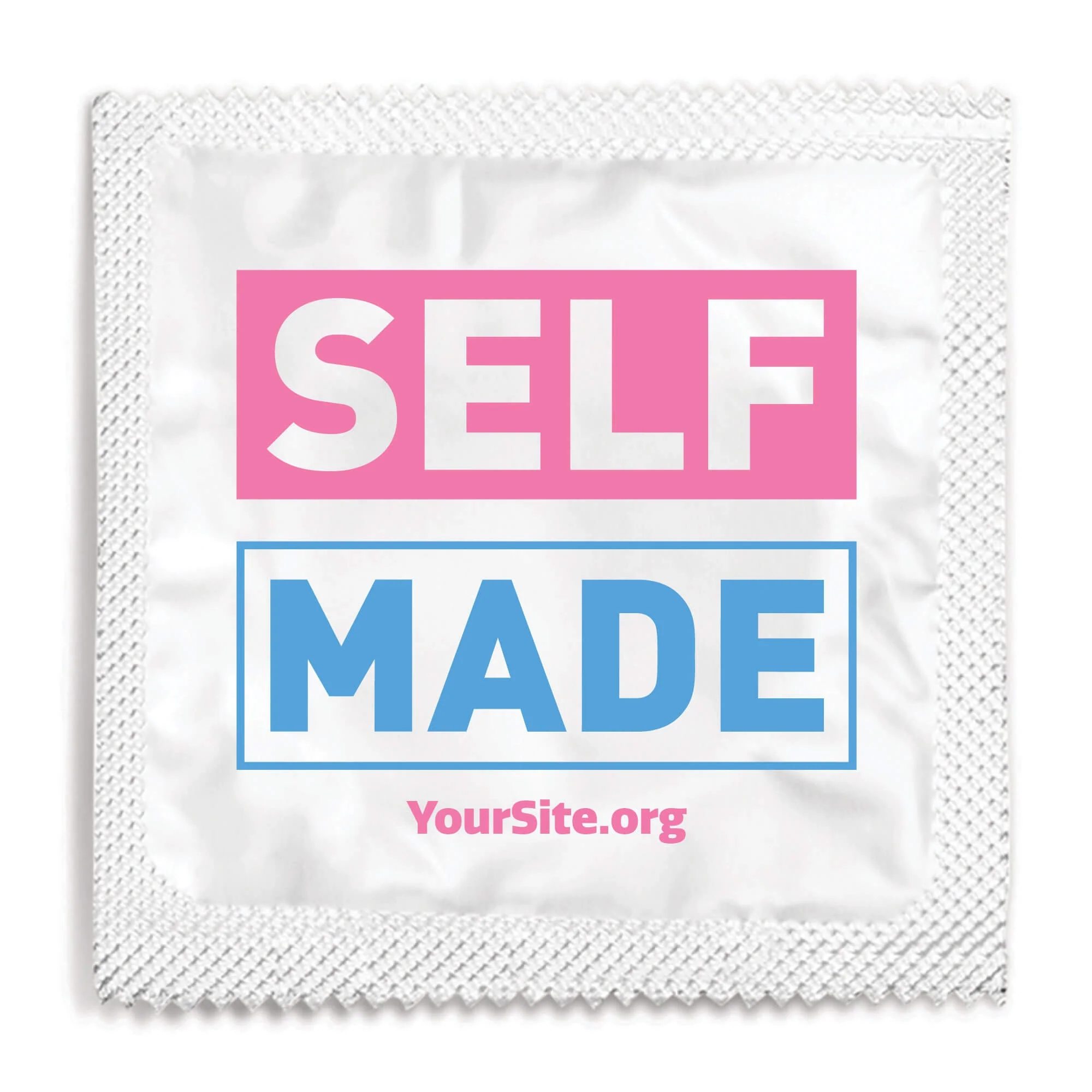 Self Made Transgender Awareness Condom - White Foil