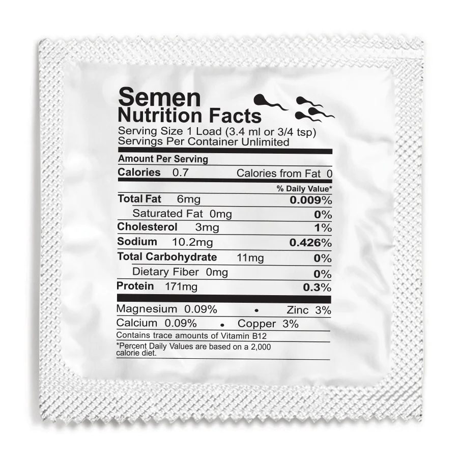 Semen Nutrition Facts Condom