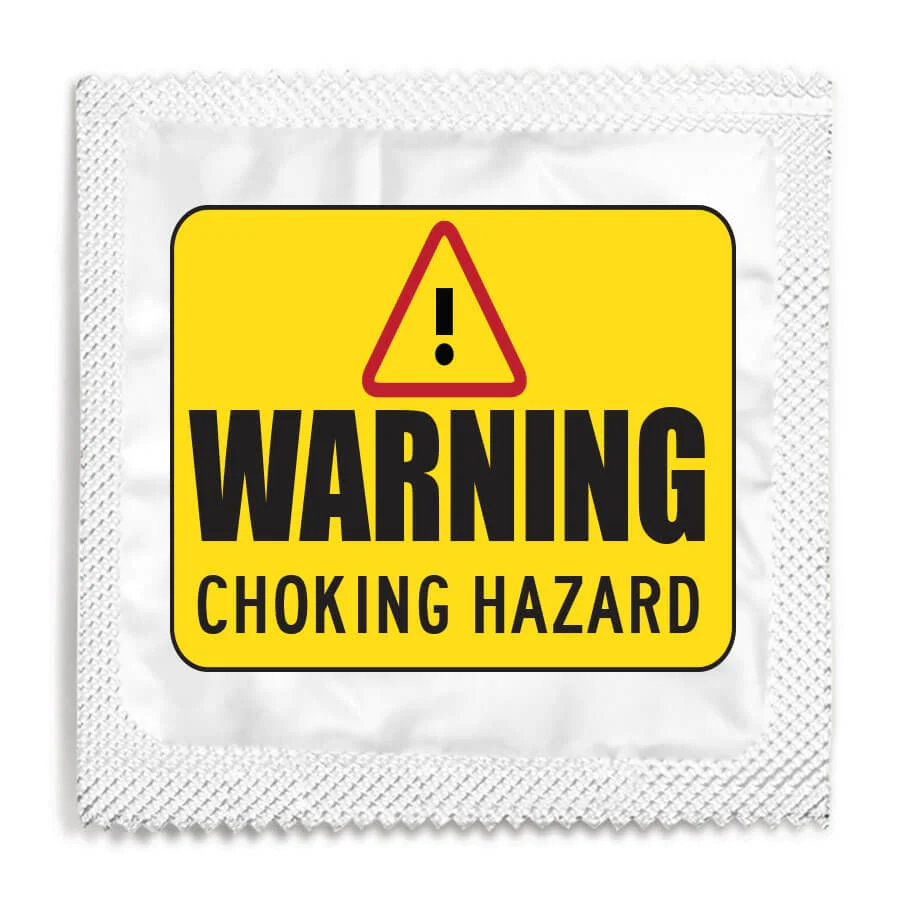Warning Choking Hazard Condom